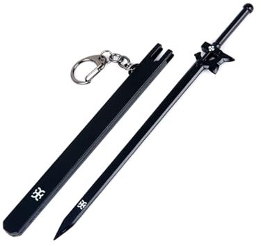 kakazoomm eu Sword Art Online Kirito Asuna Schlüsselanhänger Blinkendes Licht Waffe Zubehör Anhänger
