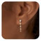 Auiremrti Zirkon Gold Ohrringe, 14K Vergoldete Tropfen Earrings mit Zirkonsteinen, Elegante Ohrringe mit Geschenkbox