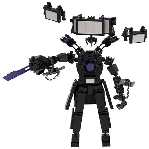 Titan Speaker Man, Upgraded Titan Cameraman, Drillman & Clockman - Building Block Set for Fans & Collectors (678B)