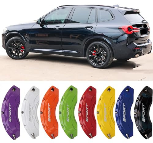 4pc Brake Caliper Covers Compatible Front Rear for BMW X3 Accessories (Red)