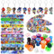 Soni Regalos para Fiestas de Cumpleaños, 84 Pcs Soni Party Favors Hedge-hog, 12 Pulsera Bofetada, 12 Soni Sellos, 50 Pegatinas, 10 Llavero, Soni Regalos de Cumpleaños para Niños