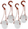 Kisangel Lot De 4 Pots De Fleurs Suspendus en Plastique avec pour Balcon Petits Pots De Fleurs Décoratifs pour Lys De La Paix Menthe Orchidées