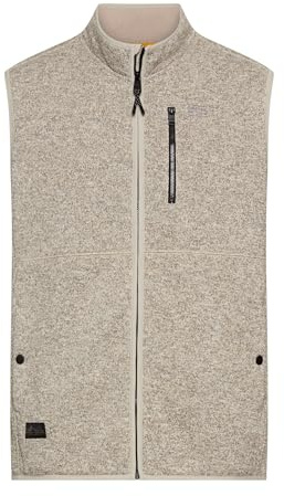 camel active Herren Fleeceweste mit Stehkragen