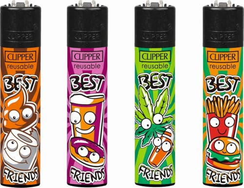 Clipper Feuerzeug 4er Set (Best Friends)