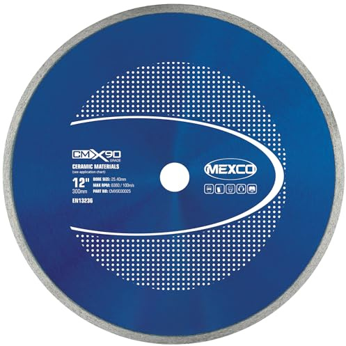 Mexco CMX Ceramic Materials Diamond Blade – High Performance & Fast Cutting Disc for Tiles – 300mm, 25.4mm Bore