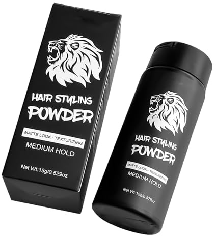 Styling Powder 15g,Volumenpuder für den Haaransatz - Nicht Ausspülen Lang Anhaltend Pflege Volumen Gebend Styling Wurzel Anhebend Textur Gebend Für Frauen Und Männer Perfekt Für Zuhause Und Unterwegs