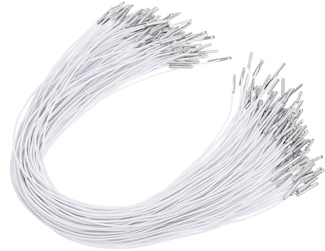 Healeved 120 Cintas Elásticas Blancas para Mascarillas y Sombreros Cordón Elástico Ajustable y Resistente para Manualidades y Uso Diario Cuerda Cómoda para Fijar Mascarillas y Gorras