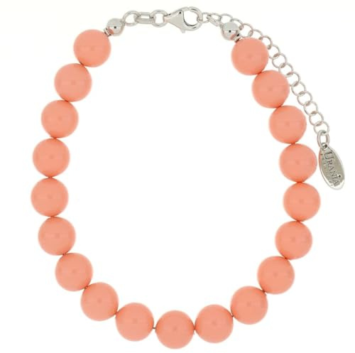 Urania Preziosi - BRACCIALE CM 18+2 DI CORALLO ROSA 6 MM E ARGENTO 925 BPR108ROS