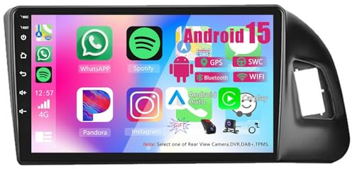 9 Pulgadas Pantalla Táctil Android 15 Radio 2 DIN para Audi Q5 8R 2008-2017 con Carplay GPS Navigation Bluetooth Controles del Volante Cámara de Respaldo(T100 [2+32G])