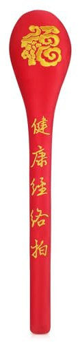 DOITOOL Marteau de Massage Chinois pour Tête et Cou en Coton et Lint Rouge, Outil de Massage pour Soulager la Fatigue et Promouvoir la Circulation Sanguine