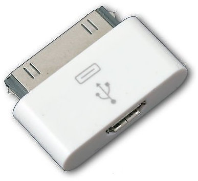 Babz Tech Adaptateur micro USB femelle vers mâle 30 broches pour iPhone 4 4S 3G 3GS iPod iPad