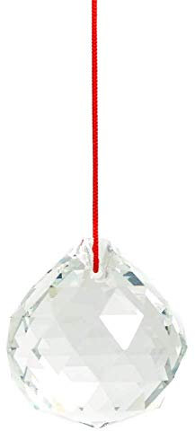 Aeromdale Prismas de bola de cristal de 40 mm, colgante de Feng Shui, atrapasueños, decoración colgante, bolas de prisma facetadas, transparente