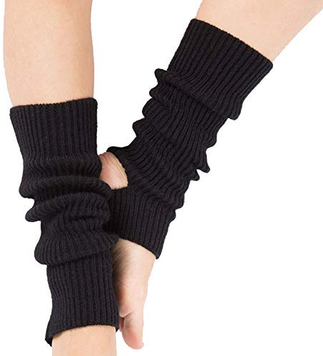Vellette Damen Bein Stulpen warme Beinstulpen Strick-Stulpe Beinwarmer Stulpen Legwarmer Grobstrickstulpen Winter Lange WarmeSocken 1 Paar