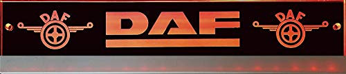 Leuchtschild mit Logo kompatibel mit DAF 60cm x 10 cm / 30cm x 6cm Lasergraviert Edles LED-Schild als Ideale Geschenkidee Schild für den USB- oder 12/24Volt-Anschluss nicht von DAF entwickelt