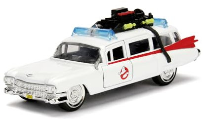 Jada 253232000 Casserole de Voiture ECTO-1 en métal 1:32 Blanc Taille Unique