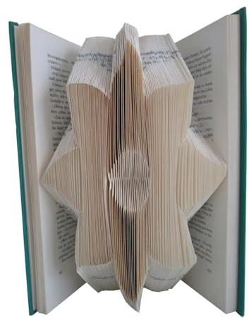 Buchfaltkunst Seidl gefaltetes Buch Blüte/Blume als Geschenk, z.B. für Geburtstag/Muttertag, oder als Dekoration