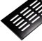 Rejilla de ventilación para puerta, color negro, de aluminio, rectangular, 600 x 80 mm, para muebles, de aluminio, para calefacción, pared, etc., 1 pieza – Chapa de ventilación ovalada para ventilar