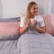 Brentfords Weighted Blanket 6kg for Adults Therapy Anxiety Autism Insomnia Stress Relief, Single/Double - Silver Grey - 125 x 180cm - (Disclaimer Only suitable for age 3+ years)