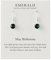 Philip Jones May Birthstone Drop Earrings Created with Emerald Zircondia® Crystals