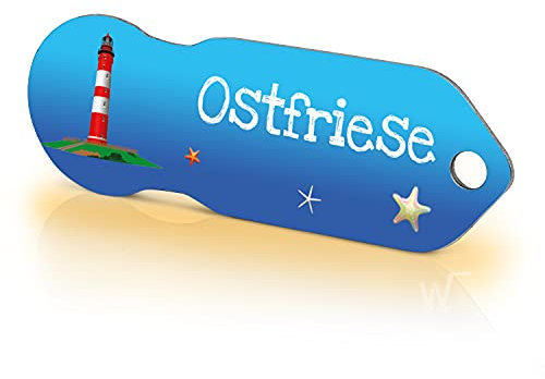 Einkaufswagenlöser Ostfriese/Entriegler für Einkaufswagen – inkl. 1 Jahr Schlüsselfundservice/Einkaufswagenchip abziehbar/Einkaufschip zum rausziehen/Schlüsselanhänger Metall / 1 Stück