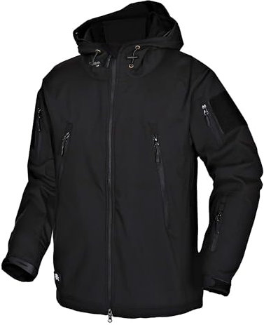 Wisdom Wolf Hommes Softshell Vestes Militaire Tactique Imperméables Toison Manteau d'hiver Outdoor Sweat à Capuche