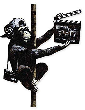 Banksy Kult Aufkleber Ape Production Affe Wand Graffiti Sticker Style Wetterfest UV-Beständig