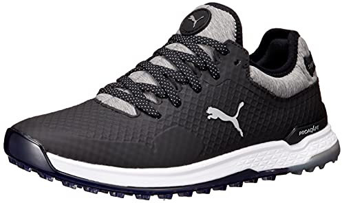 PUMA Herren PROADAPT ALPHACAT Golfschuh, Black Silver-Quiet Shade, 44.5 EU
