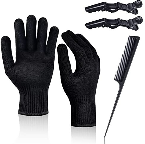 IKOCO Hitzebeständige Handschuhe für Haarstyling, 2 Stück, für Glätteisen, Lockenstab und Heißluftbürsten