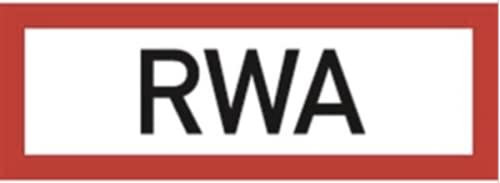 Schild Aufkleber RWA Rauchabzug selbstklebende Folie nach DIN