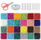 RUIYWEN 3mm Mini Cuentas de Colores 14400 Cuentas de Cristal para Collares de Joyería Pulseras de Bricolaje (24 Colores)