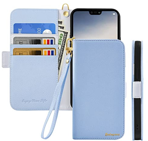 Butnyeoe Cover per Huawei P20 Lite Case,Custodia Huawei P20 Lite Libro,Trama Litchi PU Pelle Protettiva Portafoglio Flip/Folio Wallet Case Con Slot per Schede e Magnetica Supporto,Blu Chiaro