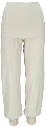 GURU SHOP Yoga-Hose mit Minirock in Bio-Qualität - Sand, Damen, Baumwolle, Size:XL