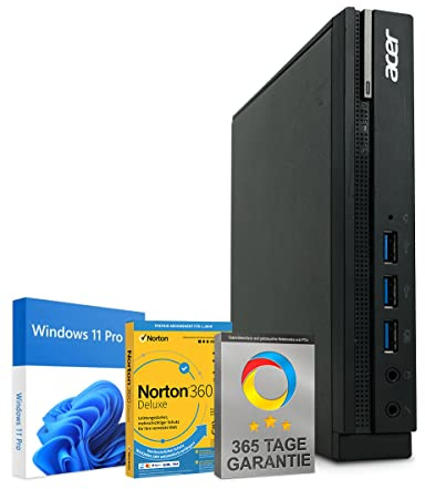 Acer Veriton N4640G PC Computer Intel Core i5-6500T@ bis zu 3,1 GHz 8 GB 512 GB SSD mit Windows 11 Pro & GRATIS Bluetooth, WLAN & Antiviren-Software inkl. 365 Tage Garantie (Generalüberholt)
