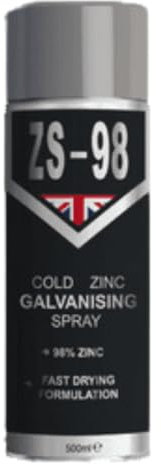 ZS-98 Cold Zinc Bright Galvanising Aerosol Spray Paint 500ml
