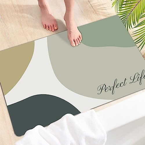 YeahBoom Super Absorbierende Bodenmatte,40 * 60cm Schmutzabweisend Bodenmatte Für Bad,rutschfest Küchenteppich,Ölfest und Wasserdicht,Abwischbar Laufteppich Küchenmatte,Waschbar,Duschmatte rutschfest