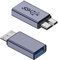 QIANRENON 10Gbps USB A Femelle à USB3.0 Micro B Mâle Disque Dur Externe Adaptateur USB3.1 à Micro B Données Charge Convertisseur, pour SSD Disque Dur Externe Appareil Photo Numérique Téléphone, 2Pcs