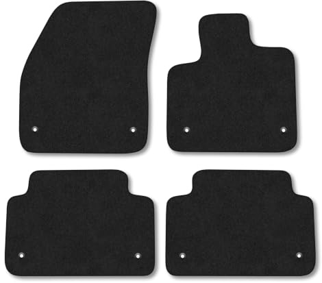 Land Rover Range Rover Evoque (2019+) [Automatic] Carpet Car Mats | Black Edge Trim Tailored Fit Floor Mats Full Coverage Protection Accessories Easy Clean Anti Slip Made in the UK
