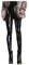 Lederhose Damen Schwarz Glänzend - Lederhose Damen High Waist Skinny - Latex Hose Sexy Frauen - Glitzerhose Stretch Leder Hippie Hose Lack Damenhose Sexy Push Up Lederhosen Pailletten Disco Party Club