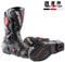 Stivali Moto da Pista Racing Stivali Motocross Professionale Antiscivolo Traspirante Impermeabile - 44EU Nero