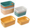 AUAUY 10 Stück Aufbewahrungsboxen aus Kunststoff, Stapelbare Aufbewahrung Organizer Korb Boxen mit Griffen für Küche, Schrank, Büro, Bad, Spielzeug, Home Tidy Open Storage Bins mit Griffen, 2 Größe