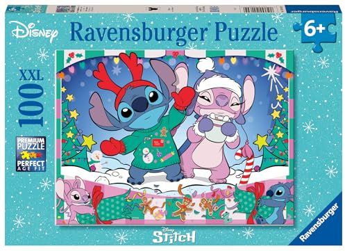 Ravensburger Disney Stitch Christmas Jigsaw Puzzles Kids Age 6 Years Up - 100 Pieces XXL
