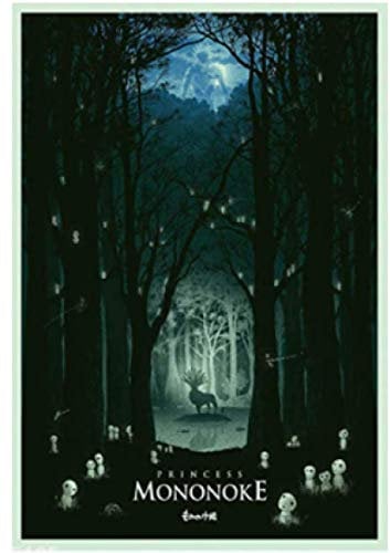 IGHSNZUH Jigsaw Puzzles 1000 Pieces Assempicture Princess Mononoke Studio Ghibli Anime Art for Adults Children Games Educational Toys