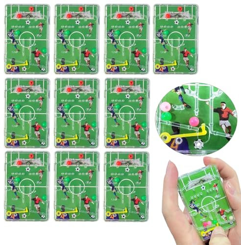 TENGEE 10 Stück Mitgebsel, Mini Geduldsspiel Flipperspiel, Fußball Spiele, Tennisschuhe Kinder Sandplatz, für Jungen Geburtstag Party, Kinder Mix