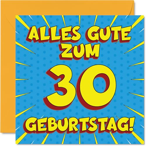 Stuff4 30. Geburtstagskarte für Männer und Frauen Ihn Sie, Comic Buch | Dreißigster 30 Alles Gute Zum Karte Geburtstag, 145mm Scherzen Glückwunschkarten