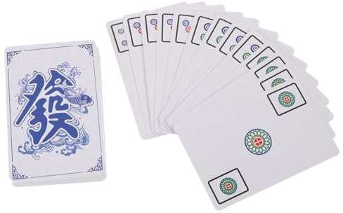 Chinesisches Mahjong Kartenset 1 Satz aus Papier, Kleines Reise Spiel