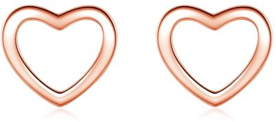 Glintara Ohrstecker Silber 925, Sterling Silber Herz für Damen Mädchen, Flach Ohrringe Stecker, Knorpel Schlafen Ohrringe, Hypoallergene Ohrschmuck in Geschenkbox