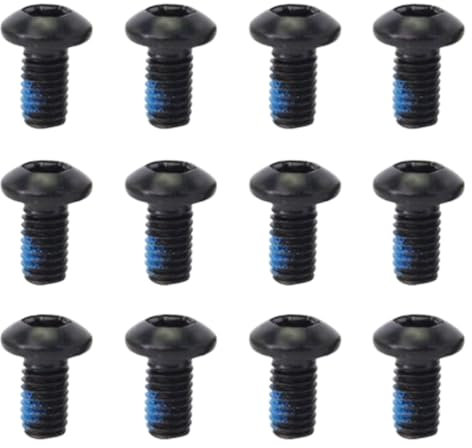 JchEnye 12 Piezas Tornillo de Disco de Freno de Bicicleta, Tornillo de Freno de Bicicleta Anodizado, Tornillo de Rotor de Bicicleta T25 para MTB, Bicicleta de Carretera, Bicicleta de Montaña (Negro)