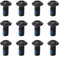 JchEnye 12 Pezzi bullone del Disco del Freno della Bicicletta, bullone anodizzato del Freno della Bicicletta, Vite del rotore della Bicicletta T25 per MTB, Bici da Strada, Mountain Bike (Nero)