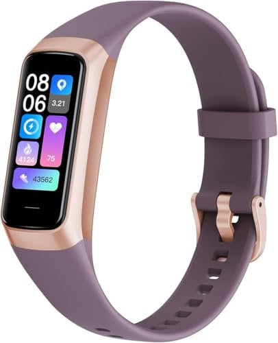 Fitness Tracker 1,10 Screen Smartwatch Herren Damen, Fitnessuhr Smart Watch mit 24h Herzfrequenz, Schlaf, Blutdruck Monitor, Aktivitätstracker IP68 Wasserdicht, Sportuhr für iOS Android (Rotwein)
