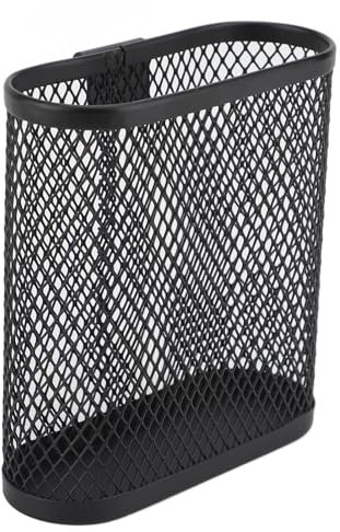 Qcwwy Stiftehalter Zum Aufhängen an der Wand, Stiftekorb aus Edelstahlnetz, Stiftehalter Zur Wandmontage, Schreibtischregal, Stiftemarker-Organizer aus Netzgewebe mit Metallhaken für